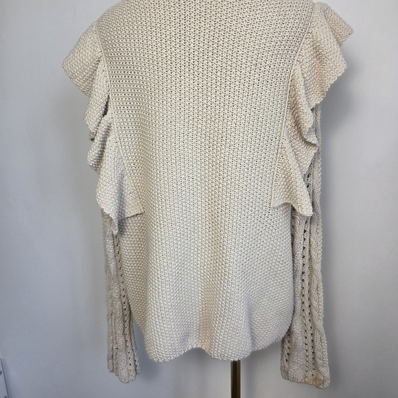 Universal Threads Ruffle Open Front Cotton Blend Cardigan - Picture 9 of 11